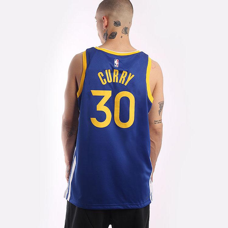 Nike NBA Golden State Warriors Stephen Curry Icon Edition Dri-FIT Jersey Blue/White/Yellow Unisex Streetwear DN2005-401