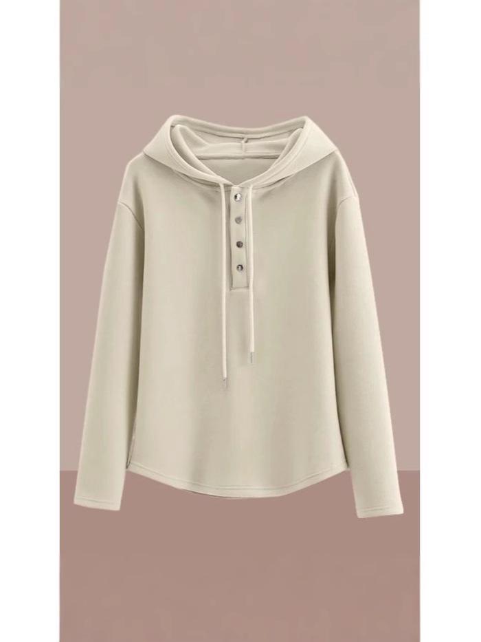 2025 Podzimní dámská mikina s kapucí z německého sametu—Stylový krátký top s dlouhým rukávem