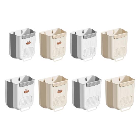 Składany Mini Kosz na Śmieci do Zawieszenia na Drzwiach Szafki Kosz na Odpady Kuchenne Składany Kosz na Śmieci pod Zlew do Kuchni Łazienki