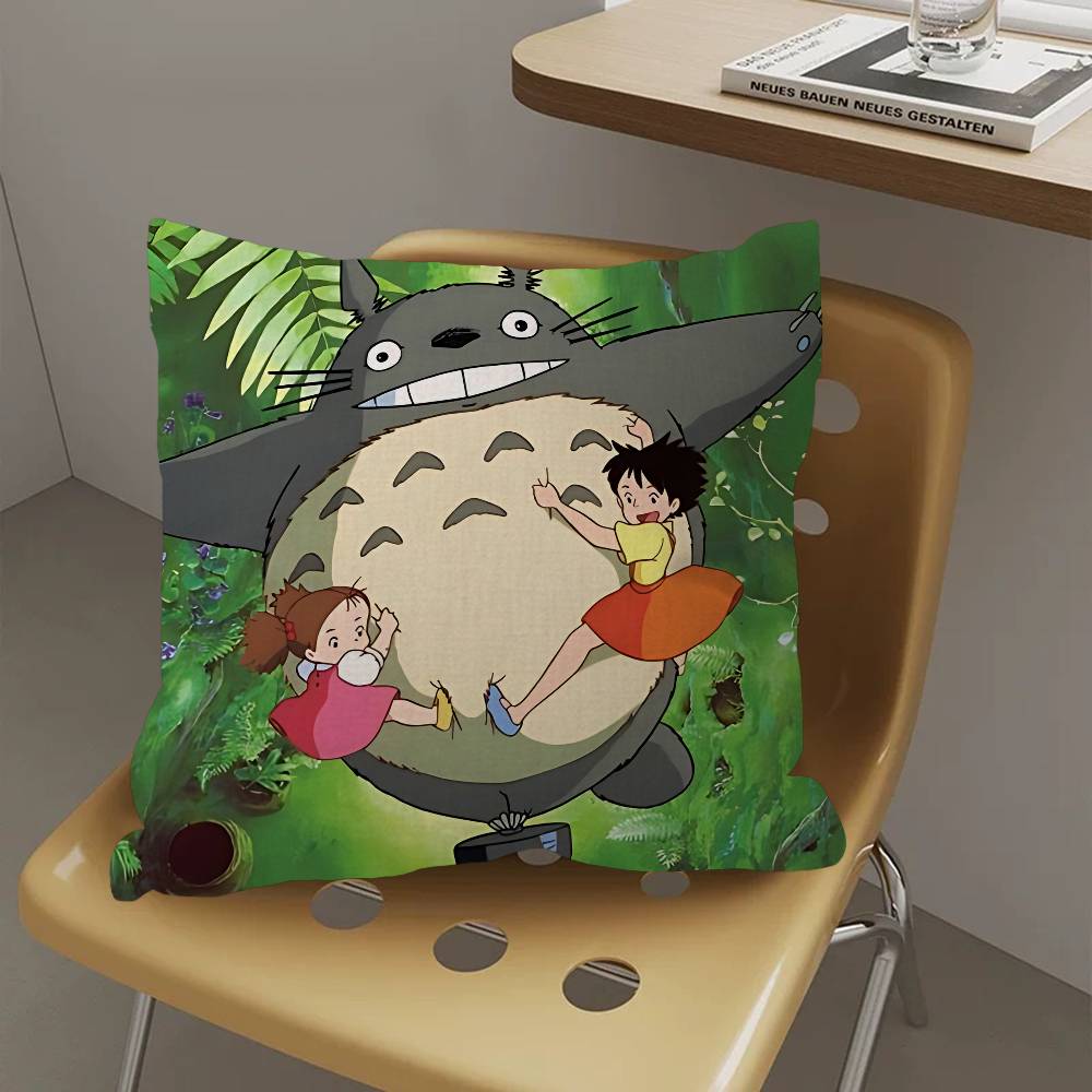 Anime M-My N-Neighbor T-Totors Pillow Cushion Cover Pillowcase Living Room Sofa Home Decor Customized