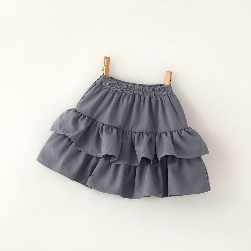 

Юбка для девочек, летняя детская юбка Sweet Cake, модная короткая юбка, юбка для маленьких девочек Pong Princess 130 серый