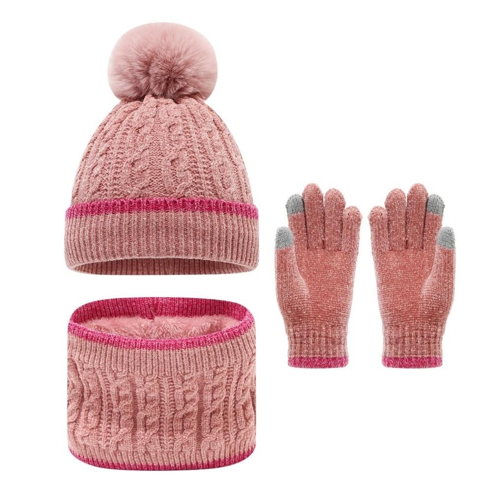 Knitted Winter Hat Scarf Gloves Thicken Toddler Winter Hat New Thickened Knitted Hat Outdoor Use