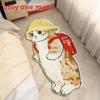 Tappeto Peluche Cartoon Mofusand con Design Stampato per Bagno Porta Ingresso Decorazione