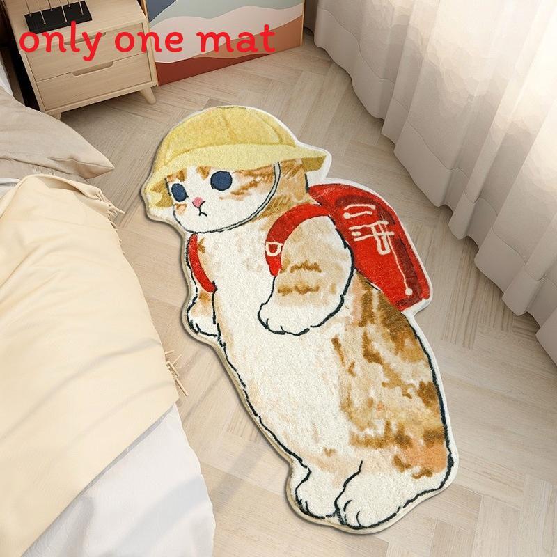 Tappeto Peluche Cartoon Mofusand con Design Stampato per Bagno Porta Ingresso Decorazione