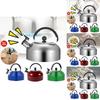 Elegant Stainless Steel Whistling Kettle Versatile Colors Modern Design Ideal For Everyday Use