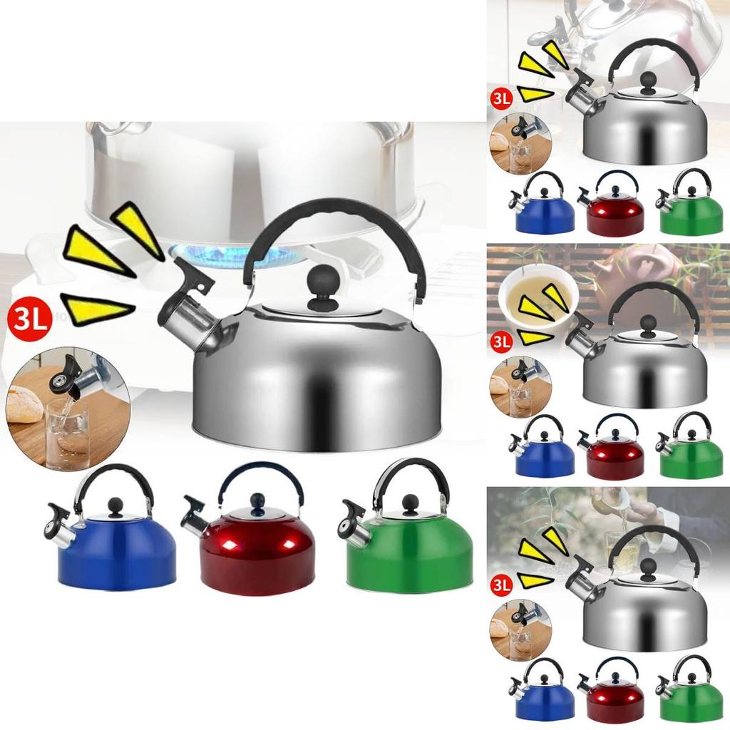 Elegant Stainless Steel Whistling Kettle Versatile Colors Modern Design Ideal For Everyday Use