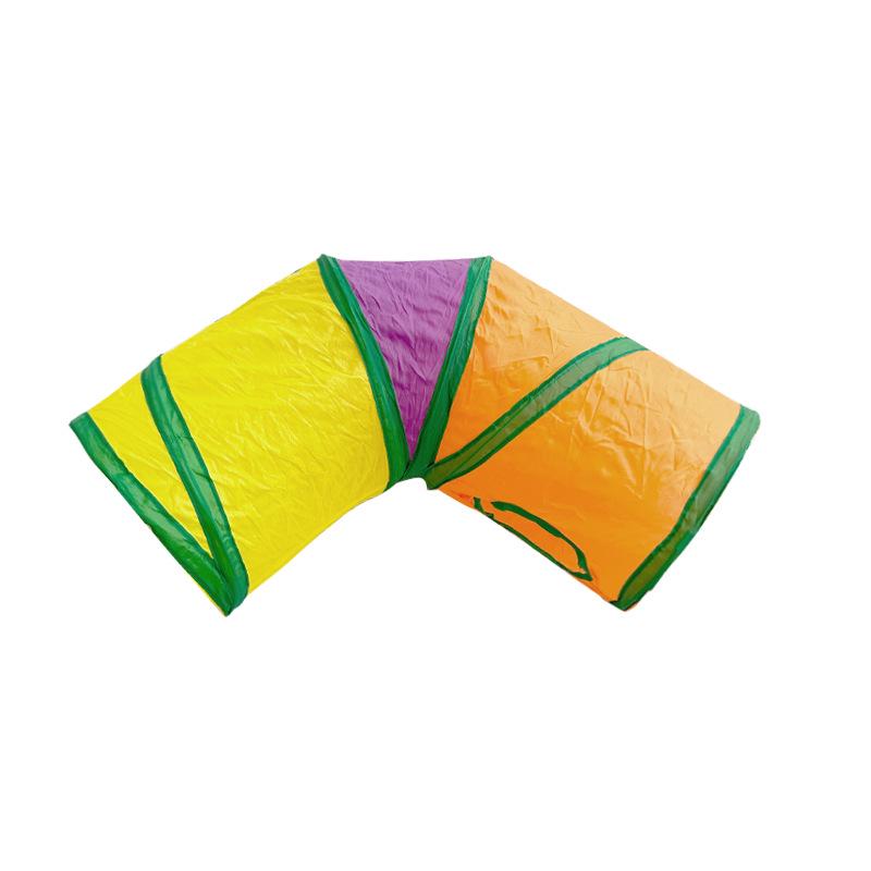 Rainbow Cat Tunnel Toy: Rolling Runway for Playful Cats