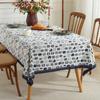 Cotton and Linen Tablecloths, Spring and Summer Green Leaves, Fresh Fabric Decorations, Dust-proof and Stain Proof Tea Table Cloths