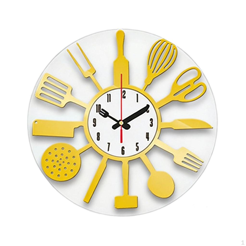 Acrylic Kitchen Wall Clock, Fashion Silent Decorative Clock for Kitchen, Bedroom, Home , Cafe Art