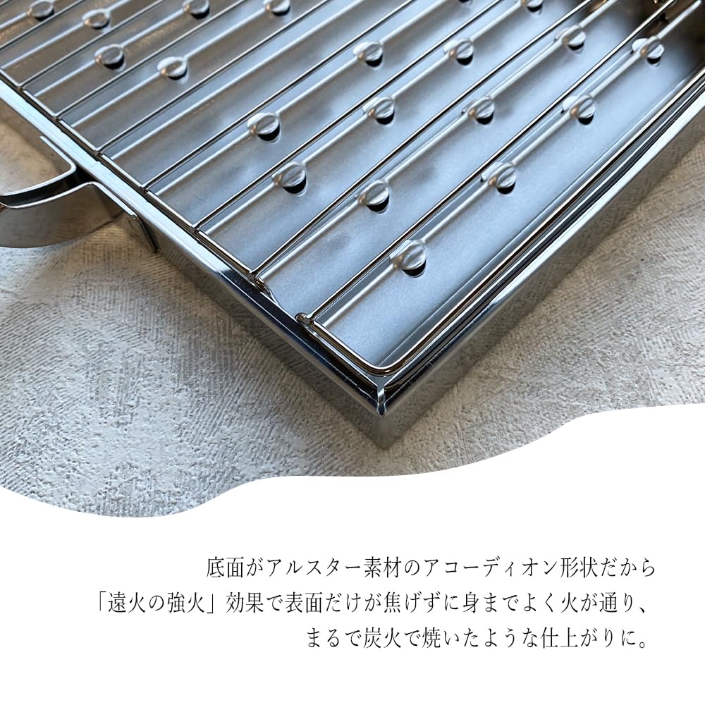 Styleneo Yakijozu Net with Made In Easy To Use for High Heat and Distant X 20 X 7 (Grilling Stand), Japan, Heat, 25.5 Cm, Tsubame-Sanjo