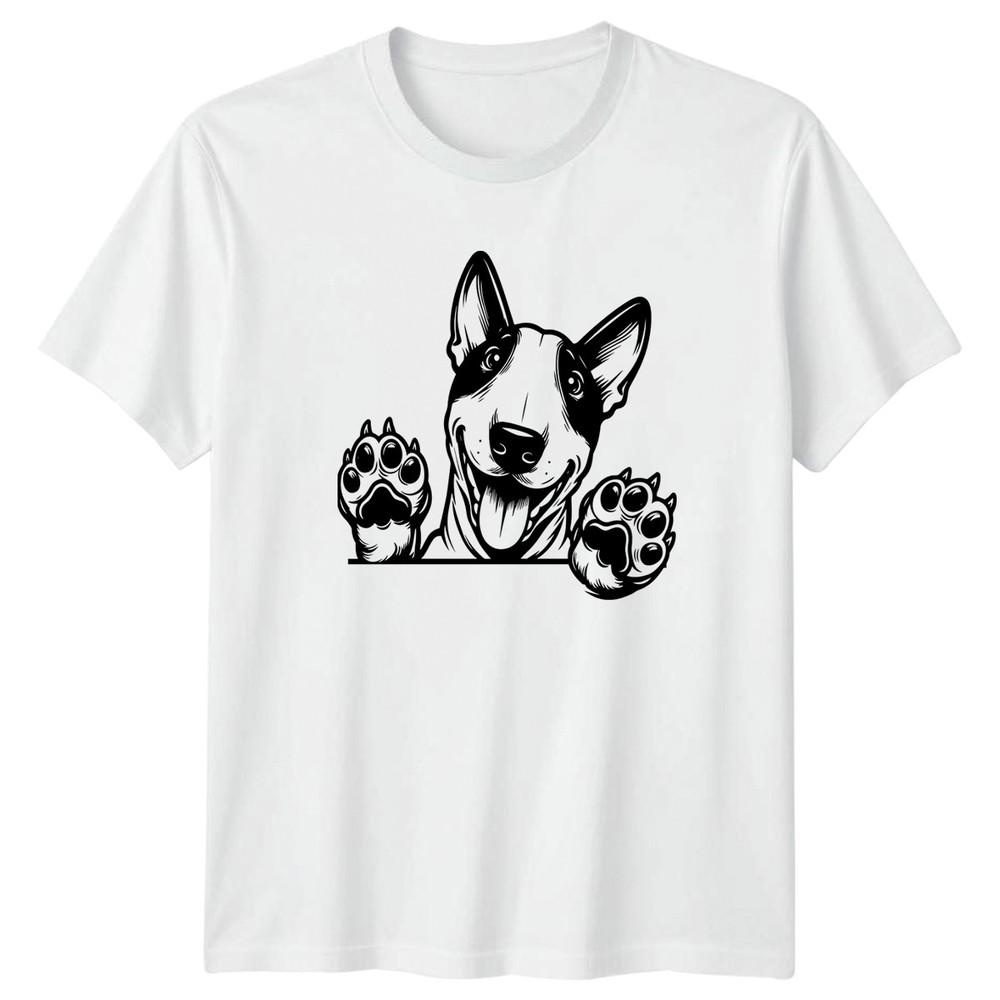 Bull Terrier Dog Dogs Animals Unisexs TShirt Unisexs Tee Playful Graphic Unisex Top S