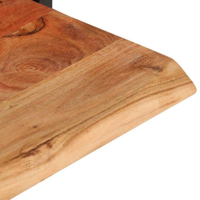 VidaXL Wall Shelves 2 Pcs 80x25x35 Cm Acacia Wood and Steel 338458