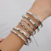 Pulsera de Puño Abierto de Moda Brazalete Ligero de Acero Inoxidable Joyería Elegante Para Uso Casual o Formal
