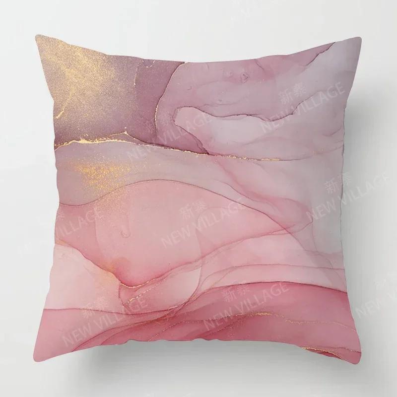 Abstract Personality Design Pink Marble Cushion Cover Home Decor Throw Pillow Cover Living Room Sofa Decor