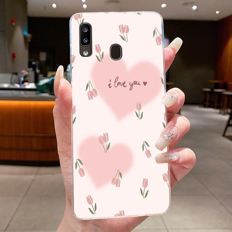 For Samsung Galaxy A40 A20e Casing Clear Fashion Butterfly Flower Protective Silicone Soft Case For Samsung A40 A20e Cover Shell