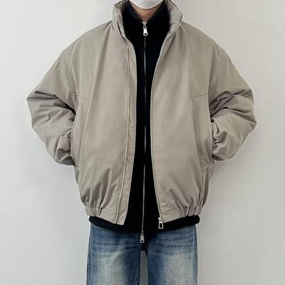 Nouveauté 2025: Veste doudoune unisexe en coton avec col montant, style Hong Kong, coupe ample