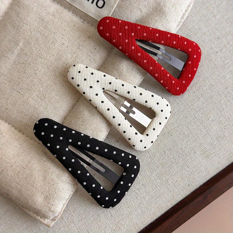Korean Style Polka Dot Triangle Hair Clip Women's Fashionable and Simple BB Clip Hair Accessories