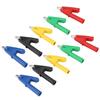 10pcs  set P2002 20A 5 Colors 4mm Banana Jack Crocodile Safety Test Clip For Multimeter 380V