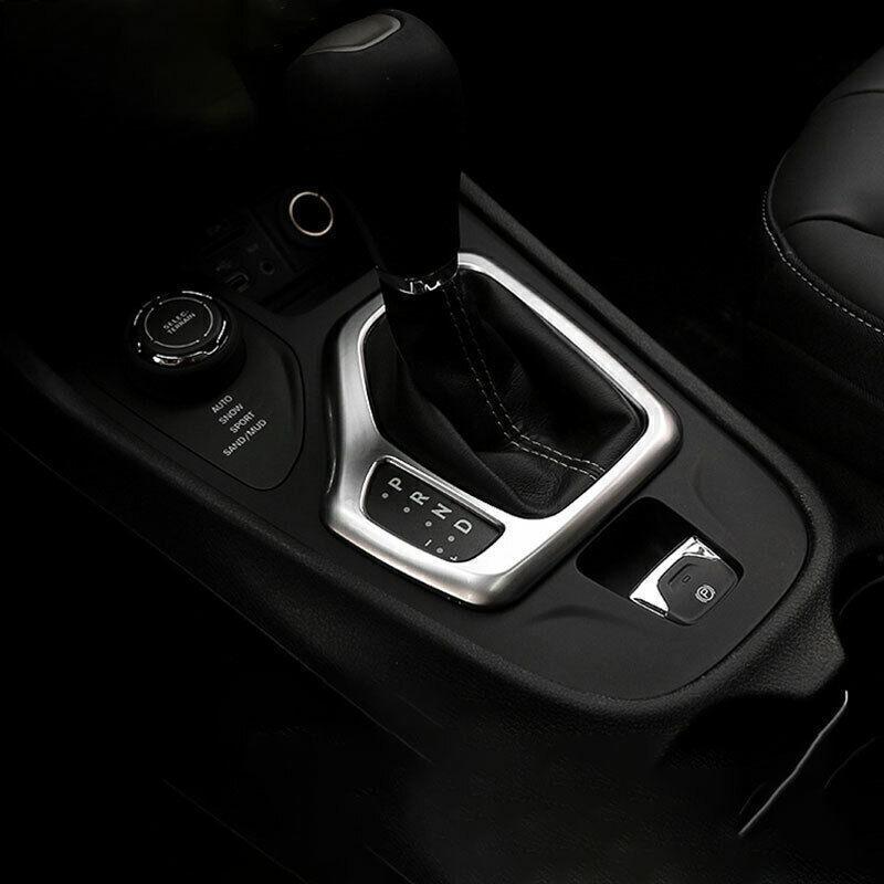 For Jeep Cherokee 2014-2018 Matte Silver Center Console Gear Shift Frame Trim