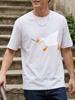 Unisex O Neck Tee Peace Never Option Goose Knife Print Cotton Short Sleeve Loose Summer Breathable Daily Casual Basic Wear Top