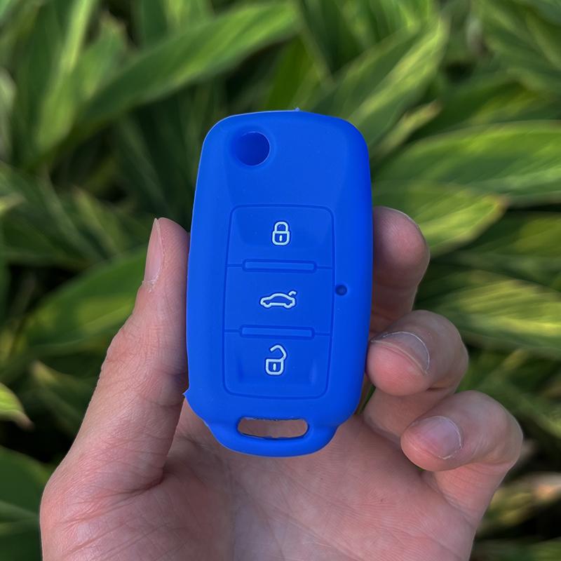 Silicone Car Key Cover Case for VW Volkswagen polo passat b5 Tiguan Golf T4 for Seat Leon Altea Ateca For Skoda Octavia Superb