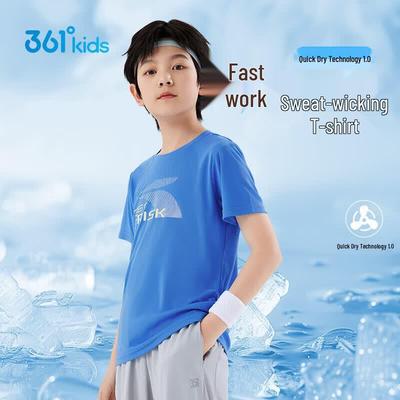 361° Boys' Quick-Dry Breathable Printed Sports T-Shirt