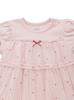 Gelato Pique Baby Heart Print Tulle PBCO254489 Size 70 Romper, PNK,