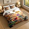 3Pcs Bedding SetAmazing World of Gumball Soft Bed Sheet and Two Pillowcases Home Bedroom Decor