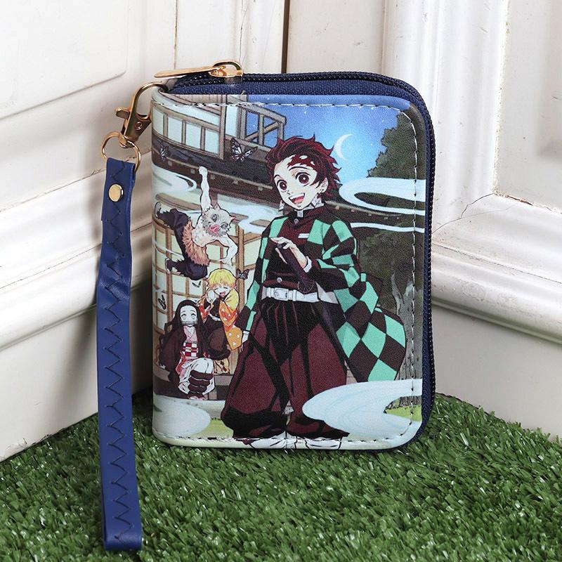

Demon Slayer Anime Wallet - Small Unisex Coin Purse for Kids & Adults Featuring Tanjiro & Nezuko