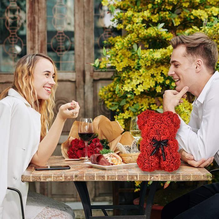 ARTIFICIAL FLOWER-PLANT - DRIED FLOWER Rose Bear Teddy Bear In Rose Rose Bear Flower For Mom Women Her Teddy Bear Ro447