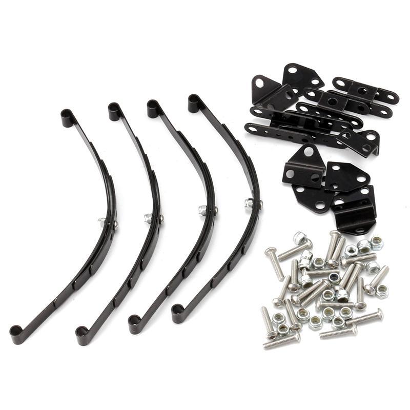 B02B-4Pcs 1/10 Leaf Springs Set HighLift Chassis for 1/10 D90 RC Crawler Car Parts Black