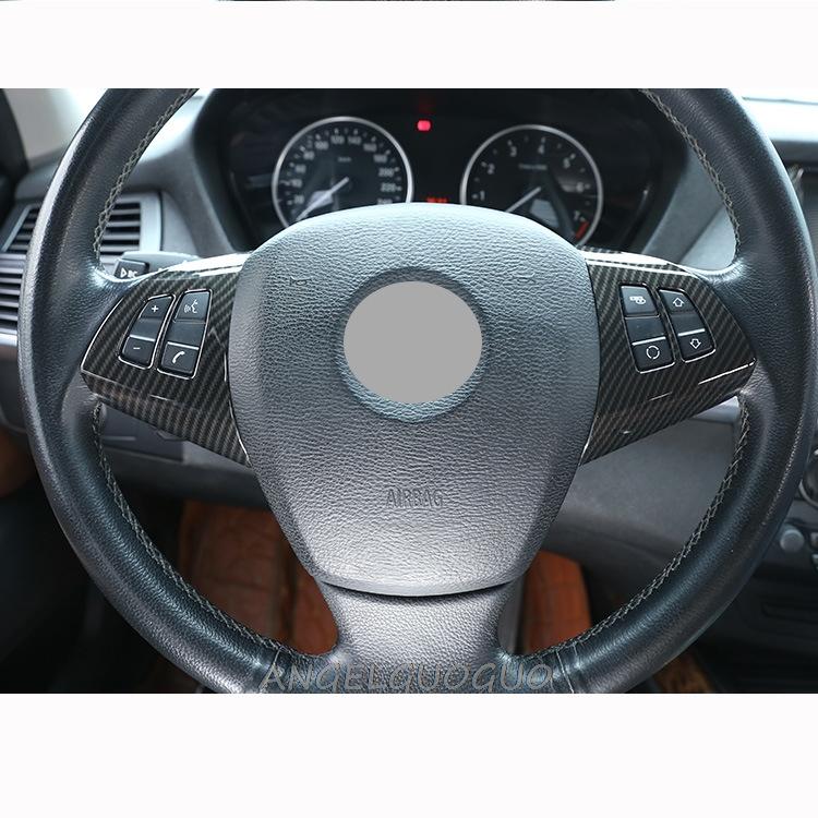 Automobilio stiliaus vairo mygtuko apdailos dangčio apdailos rėmas, skirtas BMW X5 E70 2008-2013 m.
