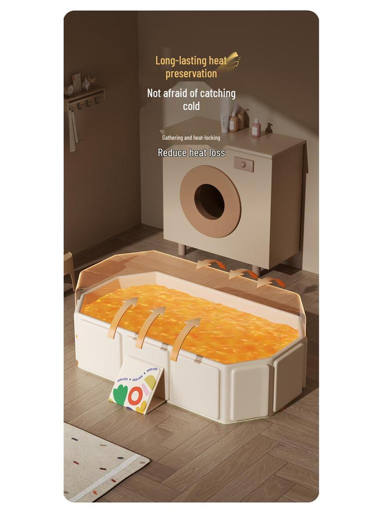 Umweltfreundliche Isolierte Tragbare Faltbare Babybadewanne - Groß, Schnell zu Öffnen, Keine Installation.