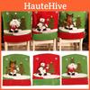 Festive 3d Christmas Chair Cover Featuring Adorable Reindeer Santa Snowman Design