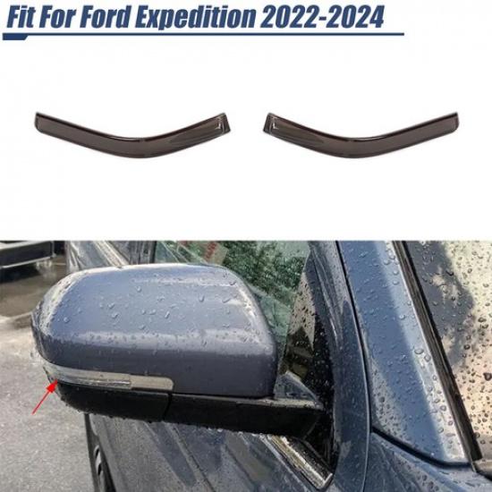 Smoked Side Mirror Turn Signal Light Lamp Trim Cover For Ford Expedition -24