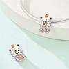 Firefly Cute Cats And Dogs Beaded Copper Pendant Suitable For Original Charms Bracelet Diy Exquisite Women Jewelry