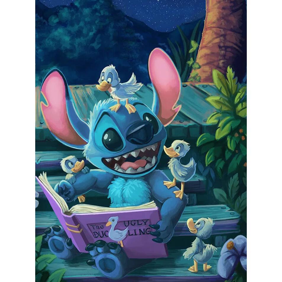 Full Round Drill Diamond Painting Lilo and Stitch 5D DIY Hobby Diamond Mosaic Cartoon Embroidery Moon Unique Gift