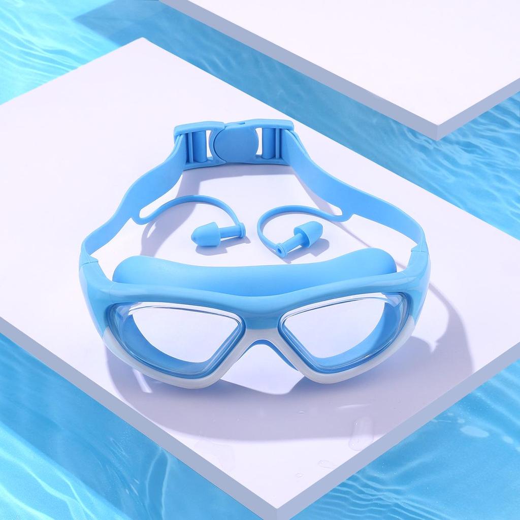 Children's Large Frame HD Waterproof Anti-Fog Swim Goggles for Boys & Girls
