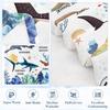 50x60 In Ocean Whale Dolphin Shark Flannel Blanket Boys Kids Shark Blanket Soft Warm Cozy Blue Theme Blanket for Sofa Bed Travel