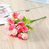 Creative 15 Heads Rose Artificial Flowers Simulation with Stems Faux Roses Flower Bouquets Bouquet Photo Props