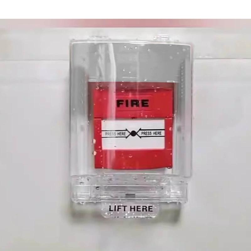 Fire Emergency Button Protective Device - High-strength Plastic Protective Device - Manual Call Point Guardrail - Easy Installation - Waterproof and