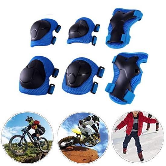 Kids Knee Elbow Palm and Wrist Guards Set for Protective Gear for Injury and Suitable for Roller Inline and Ages A Great Birthday Gift for Boys and