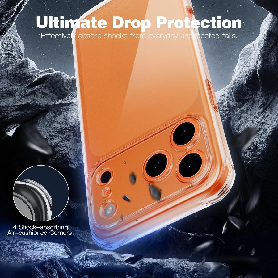For iPhone 11 12 13 14 15 16 Air 17 Pro Max X XS XR 6 6S 7 8 Plus SE Camera Full Cover Transparent Silicone Airbag Anti Shock Phone Case Cover