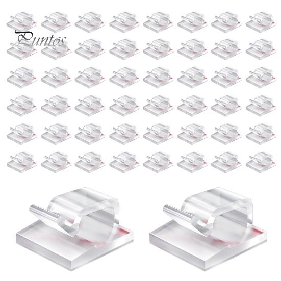 10/50 stk klar kabelhåndteringsklips selvklebende multifunksjonell wirefesteklips klebrig ledningsholder Utendørs Christmas Fairy Light Organizer Clip