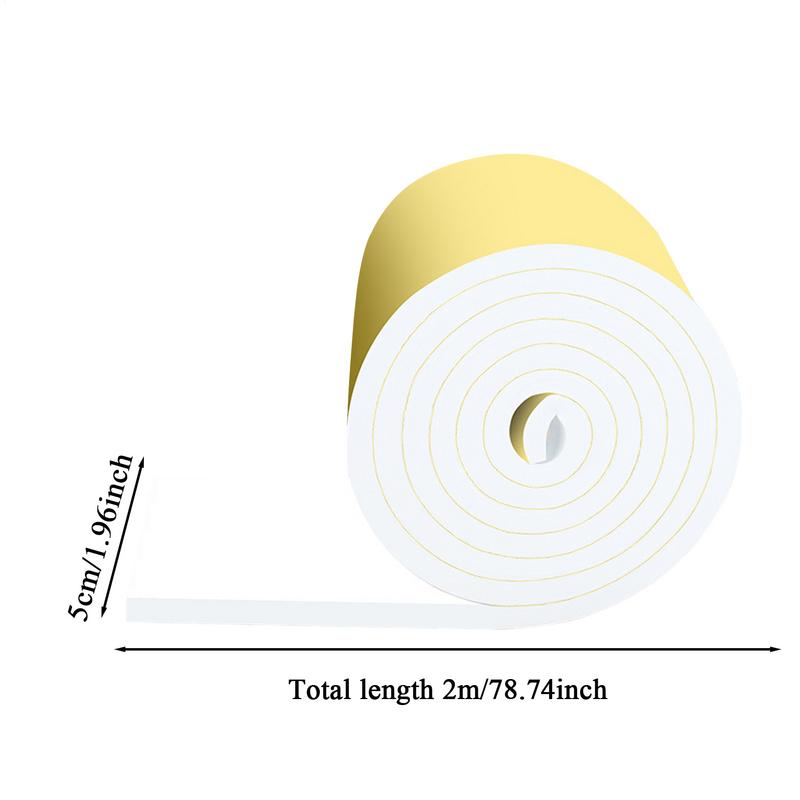Soundproofing Panels 78.74x1.97 Inches Foam Panel Noise Reduction Barrier Rainproof Self-Adhesive Padding Soundproof For Garage