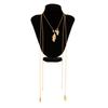Temperament Fashion Bow Cross Necklace Simple Imitation Pearl Tassel Long Section Collarbone Chain