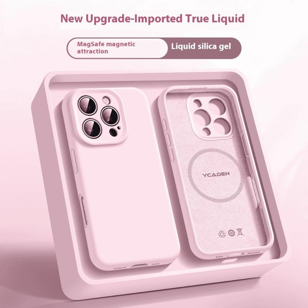 Candy Color Phone Case For iPhone 17 16 15 14 13 12 Pro Max Air For Magsafe Magnetic Wireless Charge Soft Liquid Silicone Cover