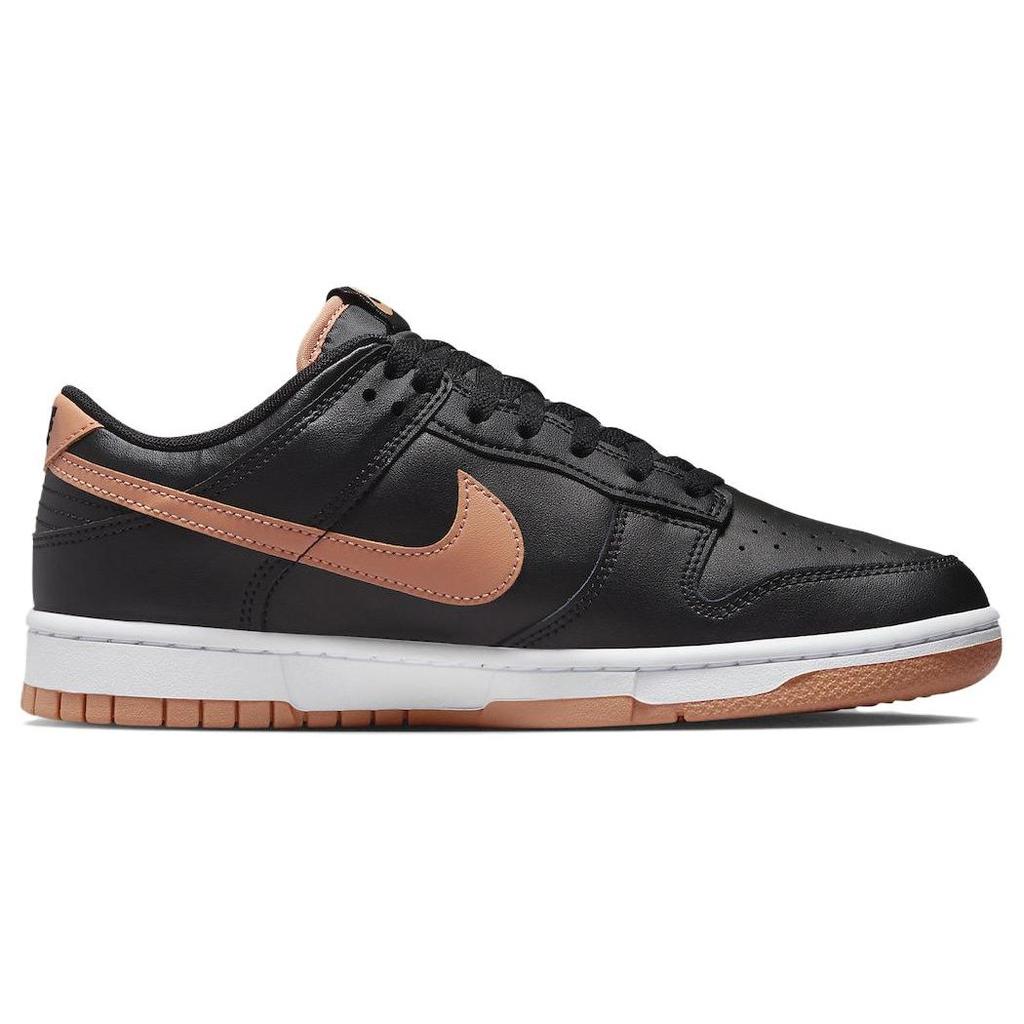 Nike Herren Dunk Low Schwarz Bernsteinbraun Herren Sneaker Weiß DV0831-004