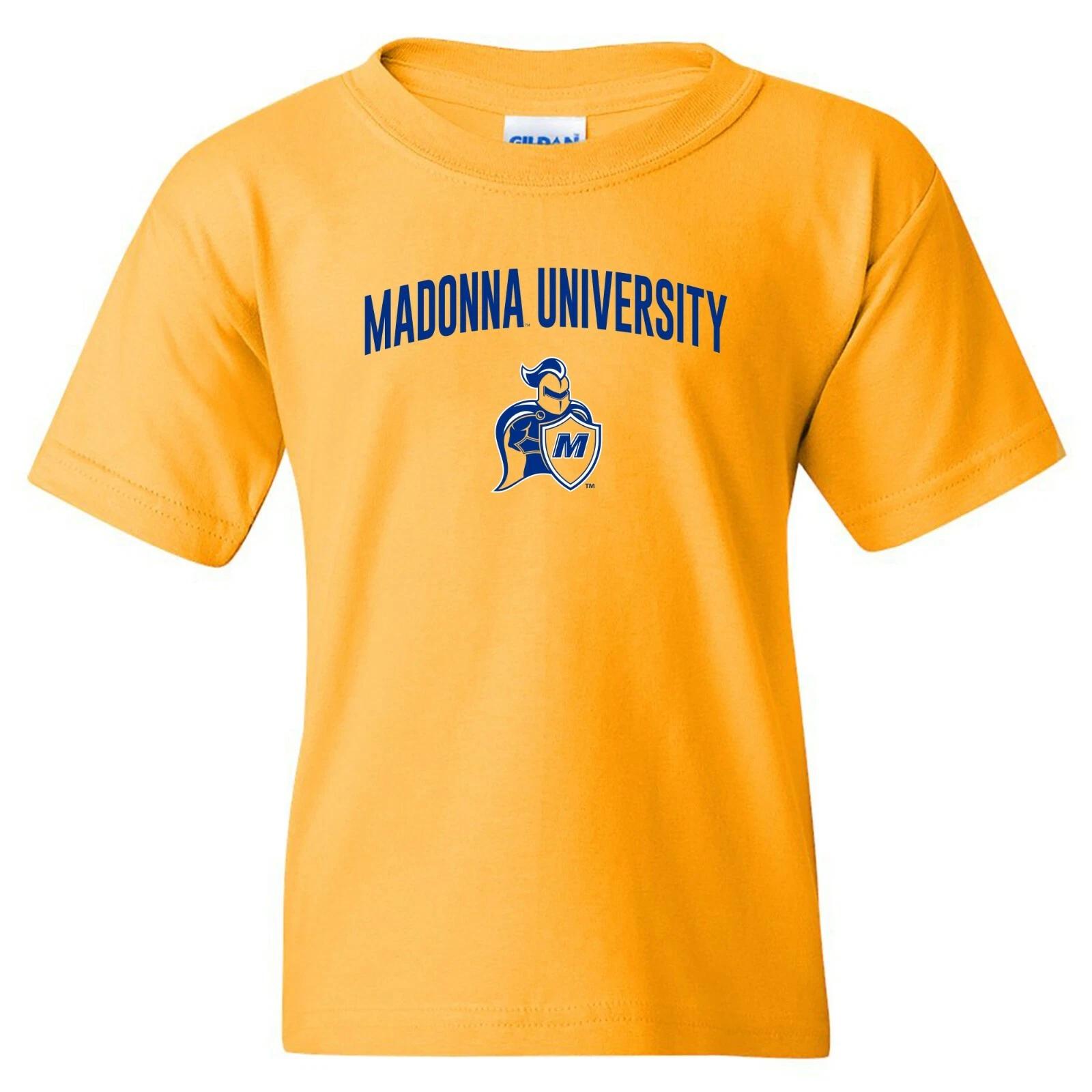Madonna University Crusaders Arch Logo Youth T-Shirt - Gold S