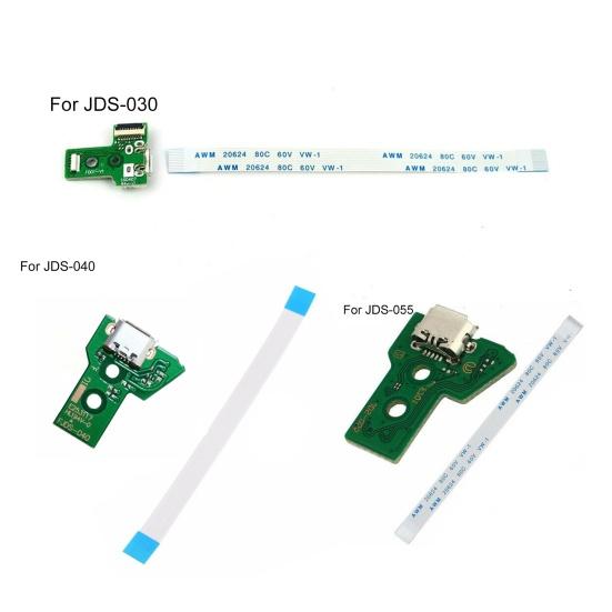 Charging Port Board Lightweight Precise 12Pin Flex Cable USB Charging Port Socket Board for Sony for PS4 JDS-030/JDS-040/JDS-055